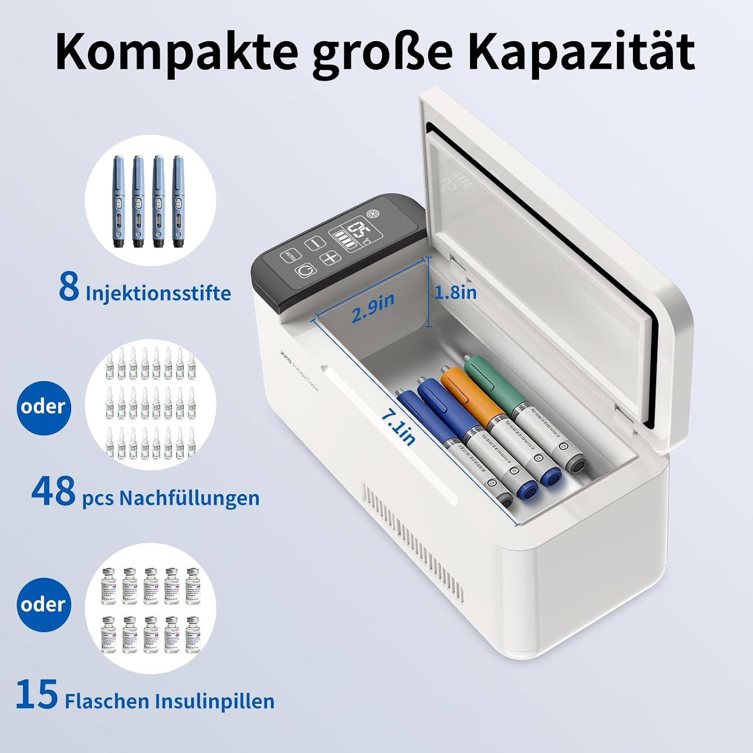 Portable Insulin Cooler Box, Intelligent Electric Mini Fridge for Travel - Image 4